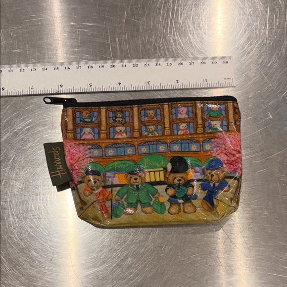 Harrods Multicolor Teddy Bear Pouch - Picture 2 of 3